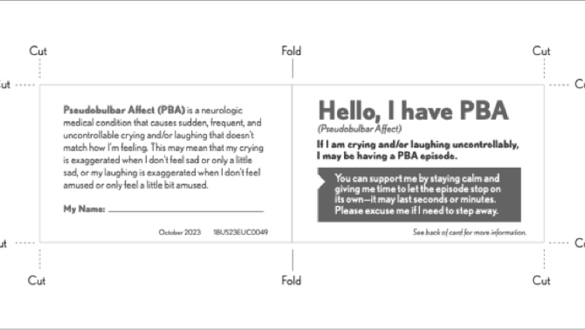 Schematic of “I have PBA” pocket card